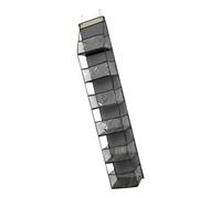 Gralara Organizzatore di stoccaggio sopra la porta Tasche di grande capacità Finestre trasparenti Dietro la porta con 2 ganci in metallo per vestiti bambole, grigio, 6 Griglie