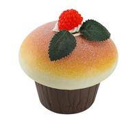 Gralara Ornamento modello di torta artificiale, versatile decorazione per vetrine, simulazione di torta di cupcake artificiale per tavolo da mercato domestico, Lampone Rosso