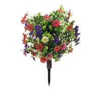 Gralara Palla topiaria Fiore Viola Artificiale arbusti arbusti Giardino Decorativo per fioriere da Cantiere Interno, all'aperto