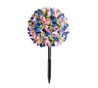 Gralara Palo del Giardino Floreale Artificiale, Accessori per Giardini Dono Decorativi Decorativi Decorazioni Floreali realistiche per Portico all'aperto, Blu Rosa