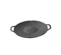 Gralara Pan per Barbecue Padella Antiaderente per arrostire Cottura all'aperto Padella Rotonda per Barbecue per Picnic Arrostire Cucina Domestica, Diametro 30 cm