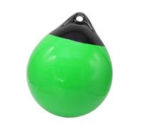 Gralara Parabordo per Barche Rotondo in PVC, Multiuso, AntiGraffio, Leggero, con Foro per Occhiello, per Yacht, Porti Turistici, Boa di Ancoraggio 30x35 Cm, Verde
