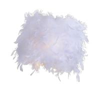 Gralara Paralume in Piuma per plafoniera, Copertura per Lampada da scrivania Minimalista, Copertura per Lampada a Sospensione con Paralume a Sospensione per, Lunghezza 25 cm