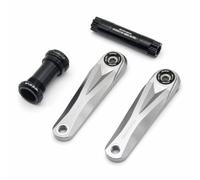 Gralara Pedivella con Perno Leggero Guarnitura Bicicletta da Montagna Alta Resistenza Componenti per, Cross Country, Titanio + Movimento Centrale, 160mm