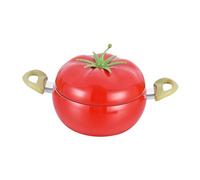 Gralara Pentola per zuppa antiaderente per il bracconaggio in stufato friggi per cuocere di cucina a forma carina b, Pomodoro