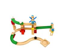 Gralara Percorso per Biglie Biglie con Rampe e Curve Facile da Montare Gioco Incastro per Spazio attività Familiare