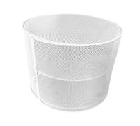 Gralara Piatto coprivivande in metallo, multistrato, organizer per la conservazione degli alimenti, rete protettiva per riunioni, barbecue, picnic, 2 Livelli Bianchi