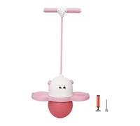 Gralara Pogo Ball Bambini Palla Rimbalzante con Maniglia Luci LED Attrezzo Allenamento Materiale PP PVC Adatto per Bambini attività Fisica Gioco Equilibrio in, Rosa