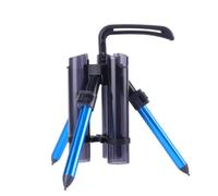 Gralara Porta Canne da Pesca a Treppiede Leggero Treppiede da Pesca Robusto Supporto per Pescatori , Blu , Supporto A Treppiede Portatile, Modello Corto