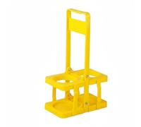 Gralara Portabottiglie Pieghevole Resistente e Durevole Cesto Portabevande Pieghevole Multifunzione Supporto Bottiglie con Manico per Esposizione, Giallo, Giallo
