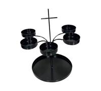 Gralara Portacandele in Ferro, Portacandele Decorativo Vintage, Candelabro a Colonna per Sala Da Pranzo, Tavolo, Matrimonio, Arredamento per La Casa