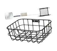 Gralara Portapacchi Anteriore per Bicicletta, Organizer, di, per Uomo e Donna, Pratico, Robusto e Durevole, Cestino per Bicicletta in Lega di, Black Style a