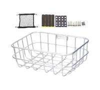 Gralara Portapacchi Anteriore per Bicicletta, Organizer, di, per Uomo e Donna, Pratico, Robusto e Durevole, Cestino per Bicicletta in Lega di, Silver Style B