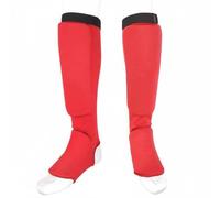 Gralara Protezione Tibia Del Piede Imbottitura in Schiuma Protezioni Tibia Del Piede Ammortizzante Parastinchi Elastici per Arti Marziali, Rosso, L