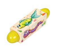 Gralara Puzzle Rotante in Legno Tattile Manuale con Superfici Illustrate Compatto Gioco a Incastro con Forme Geometriche per Scuola Dell'infanzia, Puzzle Animali Marini