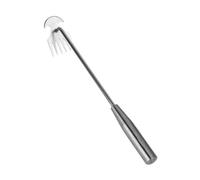 Gralara Rastrello per diserbanti, attrezzo Manuale per diserbare, Strumento per sradicare Piante da Giardino e Prato, 40 Cm 6 Rebbi