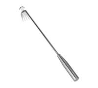 Gralara Rastrello per diserbanti, attrezzo Manuale per diserbare, Strumento per sradicare Piante da Giardino e Prato, 50 Cm 4 Denti