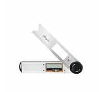 Gralara Righello Angolare Digitale Impermeabile IP54 Goniometro Digitale Alta Precisione Cercatore di Angoli Elettronico per Falegnami, Artigiani, Cantiere, Argento, Ace-360y