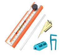 Gralara Righello per marcatura del legno, righello per tracciatura, strumento di misurazione leggero e preciso per il disegno del falegname, 5 Pezzi