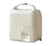 Gralara Sacco Portaoggetti Cubiforme Portatile Borsa Portaoggetti con Finestra Trasparente Grande per Organizzazione Domestica, Armadio, Cambio Stagione,