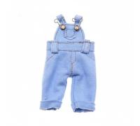 Gralara Salopette per Bambola Abbigliamento Bambole Pantaloni Accessorio Gioco Design Realistico Dettagli Adatto per Cambio Abito Casa Delle Bambole Collezione , Denim Chiaro