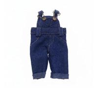 Gralara Salopette per Bambola Abbigliamento Bambole Pantaloni Accessorio Gioco Design Realistico Dettagli Adatto per Cambio Abito Casa Delle Bambole Collezione , Denim Scuro
