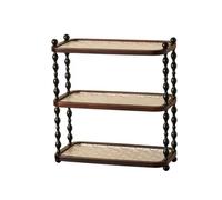 Gralara Scaffale a Ripiani in Legno Elegante Rack da Scrivania a Livelli Decorativo Scaffale da Scrivania per Piano, Angolo Piante