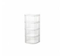Gralara Scarpiera Componibile a più Piani Resistente e Stabile Scaffale Portascarpe a più Livelli Design Aperto Scaffale Portascarpe Impilabile per Famiglie, Trasparente, Cinque Strati 31.5 24 70 Cm