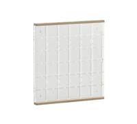 Gralara Scatola in Acrilico con Base Effetto Legno Multi-Scomparto Scatola Espositiva in Acrilico Multifunzionale Organizzatore per Appassionati di Hobby, 36 PC 66x66mm