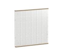 Gralara Scatola in Acrilico con Base Effetto Legno Multi-Scomparto Scatola Espositiva in Acrilico Multifunzionale Organizzatore per Appassionati di Hobby, 36 PC 78x78mm