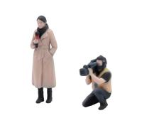 Gralara Scena di Intervista in Miniatura Alta Precisione Personaggi in 1:64 Raffinate Figure da Modellismo per Modellisti, Collezionisti