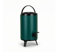 Gralara Secchio Termico con Rubinetto Igienico Dispenser di Bevande con Rubinetto Salvaspazio Erogatore di Bevande Isolato per Bar, Array, Verde Scuro, 6L
