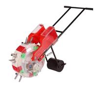 Gralara Seminatrice Manuale per Sementi, Doppia 6 Bocche, Seminatrice E Fertilizzatrice Integrata Con Doppia 6 Bocche + Rullo Pressore
