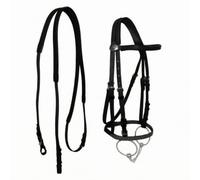 Gralara Set da 1 Imbracatura per in PVC con Morso E Sottogola Forato per Guida E Controllo Durante Le Sessioni di Allenamento Adatto a Cavalli E di Statura Minima