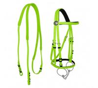 Gralara Set da 1 Imbracatura per in PVC con Morso E Sottogola Forato per Guida E Controllo Durante Le Sessioni di Allenamento Adatto a Cavalli E di Statura Minima
