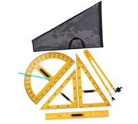 Gralara Set di righelli per geometria matematica Righelli didattici multifunzione, disegni di triangoli che disegnano strumenti di geometria matematica per la, 5 pezzi