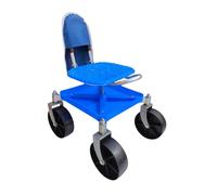 Gralara Sgabello da Lavoro Girevole da Giardino, con Telaio in Acciaio al Carbonio, Altezza Regolabile, Rotazione a 360°, per piantare e Curare, Blu con Borsa
