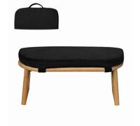 Gralara Sgabello da Meditazione con Cuscino Imbottito Portatile Sgabello da Meditazione con Cuscino Lavabile per Pratica Fisica, Nero