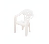Gralara Sgabello Miniatura Seduta Impilabile Sedia con Schienale E Braccioli in Plastica Realistica Accessorio per Casa Delle Bambole Adatto a Decorazione Regalo, Bianco
