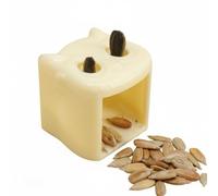 Gralara Sgusciatore per Sicuro Anti Attrezzo per Aprire Semi Semplice e Pratico Aprisemi a Forma di Gufo per Bambini, Serate Film, Bianco Crema