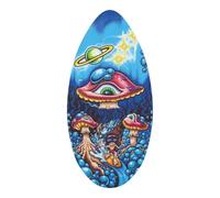 Gralara Skimboard Piccola tavola da Surf per Sport Acquatici in acque Poco Profonde Tavola da Spiaggia in Sabbia da Skimboard in Legno per Tutti i Tipi di, D