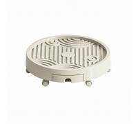 Gralara Sotto Ruote Resistente Sottovaso Rotondo Ispessito Vassoio per Casa, Balcone, 潮汐隐形接水托盘4号卡其色, 简约