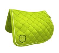 Gralara Sottosella Trapuntato Imbottito Sottosella Sagomato Confortevole Cuscino da Sella per Equitazione, Centro Equestre , Verde Avocado , Taglia Unica