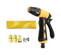 Gralara Spruzzatore a Pressione dell'Acqua con Tubo Flessibile a Molla Estensibile, ugello ad Alta Pressione Portatile per annaffiare Piante da Giardino, Tubo Flessibile a Molla da 10 M