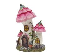 Gralara Statua della casa delle Fate a Forma di, Micro Ornamento paesaggistico, Accessori Decorativi per Il Giardino delle Fate, per Il Cortile, Rosa