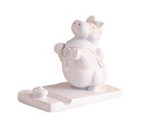 Gralara Statua di Cavallo Feng Shui Decor Supporto per Telefono da scrivania, Resina, Piccola Statuetta Decorazione per Il Capodanno Cinese 2026 per, Bianco