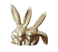 Gralara Statua di Coniglio in Resina, Scultura, Decorazione da Collezione a Forma di, per Tavolo, libreria, scrivania, Arredamento per la, Oro