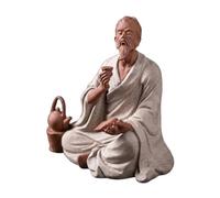 Gralara Statuetta di Studioso Cinese Tradizionale Statuina in Ceramica Compatta Statuina di Sapiente Cinese per Amanti Dell'oriente, Li Bai