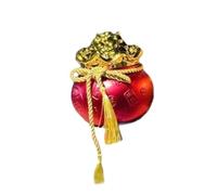 Gralara Statuetta Feng Shui per il Capodanno cinese, borsa per soldi, tesoro, ornamento per la, Rosso