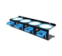 Gralara Supporto per Flacone Spray, Organizer per Attrezzi per Autolavaggio, Salvaspazio, con 5 Ganci Quadrati, Gancio per Forniture di Pulizia per D, Blu 4 Buche